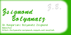 zsigmond bolyanatz business card